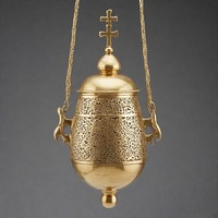 Brûleur d'encens à charbon de bois antique GlorySmoke Holy Flame encensoir en laiton fabriqué à la main pour la messe et les offrandes spirituelles