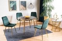 Mesa auxiliar de mármol redondo de acero inoxidable para dormitorio, Centro de lujo, moderna, Industrial, personalizada