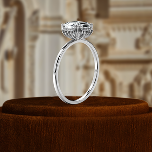 Anillo de Compromiso con Diamante Cultivado en Laboratorio de 1 Quilate, Estilo Halo de Racimo, Anillo de Boda, Anillo de Propuesta, Anillo Nupcial de Racimo con Certificado IGI - Product Image 5