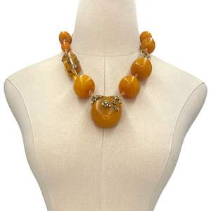 2024 nueva llegada Street Boy collar de eslabones de resina transparente Venta caliente Hip Hop Punk Infinity gargantilla collar de acrílico para hombres Ángel - Product Image 1