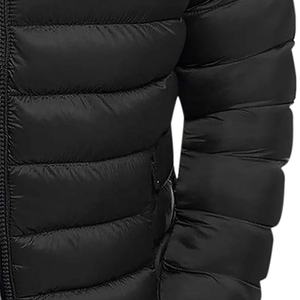 Abrigo deportivo de invierno para hombre, chaqueta acolchada transpirable a prueba de viento con cremallera, ropa de calle informal de Color sólido para uso en exteriores - Product Image 4