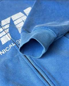 Muestra gratis 100% algodón Puffscreen Printing Streetwear Full Zip up Hoodie zipup Hoodies Custom Logo Heavyweight Zip Up Hoodies - Product Image 3