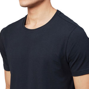 Camiseta de hombre de peso pesado de alta calidad de secado rápido de algodón de poliéster en blanco personalizado Ringer liso de punto bordado de impresión - Product Image 3