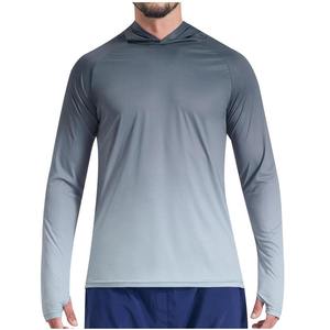 Camisa con Capucha de Manga Larga Unisex con Protección Solar UPF 50, Color Sólido, Poliéster Transpirable, Impermeable, de Secado Rápido, para Pesca, Anti-UV - Product Image 1