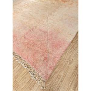 Tapis en laine noué à la main Zuri Ivory, coton biologique, motif abstrait, tapis rectangulaire pour la maison, salon, modèle recyclé Pae-4630 - Product Image 1