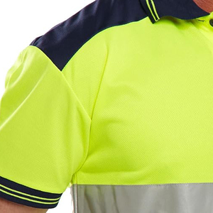 Haute visibilité à manches courtes réfléchissant fabriqué en usine le plus vendu Polo haute visibilité vêtements de travail polos de sécurité - Product Image 6