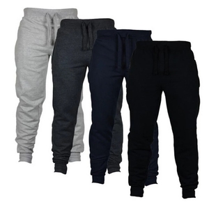 Pantalones de chándal ajustados para correr informales de alta calidad para hombre en negro, ropa deportiva ligera para gimnasio - Product Image 1