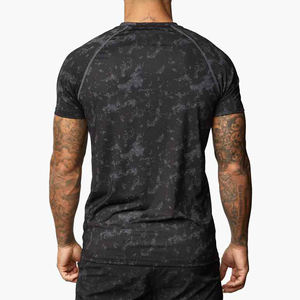 T-shirt ordinaire personnalisé poids lourd surdimensionné pour hommes 100 coton - Product Image 3