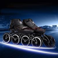 Patins à roulettes de vitesse professionnels pour l'extérieur avec roues de 110 mm, botte en polypropylène, patins de course haute performance pour hommes et femmes