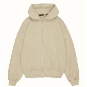 Vêtements décontractés pull épais de haute qualité nouveauté hiver hommes meilleur polyester/coton lâche chaud blanc plaine demi fermeture éclair sweats à capuche - Product Image 6