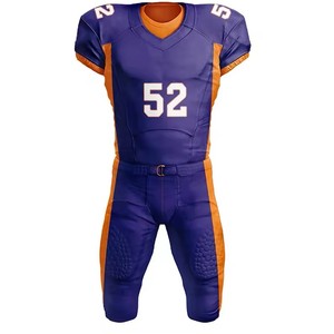 Uniforme de football américain de qualité supérieure Haut respirant de haute qualité Tendance avec manches courtes Prix de gros pour les garçons - Product Image 3