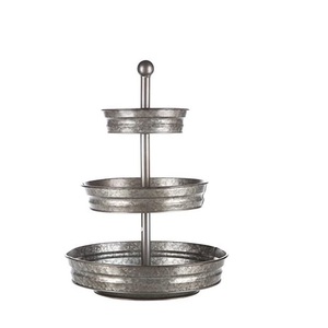 Galvanized Finishing Metal Food Dessert <b>Cake</b> Serving Stand With 3 <b>Tier</b> In Customized Shape For Interior And Exterior Celebration - Product Image 3