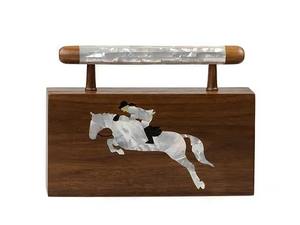 Sacs à main arabes en jacquard imprimé personnalisé de luxe, design unique, faits à la main, incrustés de nacre, cadeaux pour demoiselles d'honneur, mariage - Product Image 3