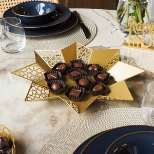 Bandeja de Ramadán de Metal de alta calidad, decoración de mesa de Ramadán Eid, bandejas islámicas para decoración del hogar a precio competitivo - Product Image 1