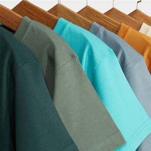 Venta al por mayor de alta calidad de los hombres lisos sublimación personalizada 300G camisetas para hombres espacios en blanco de gran tamaño para el verano camiseta para hombres - Product Image 2