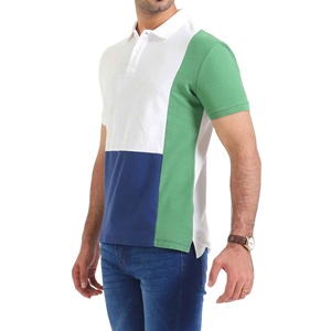 Camiseta de terciopelo de algodón 100% para hombre, manga corta, cuello redondo, con cierre de cremallera para uso diario, descanso o actividad ligera - Product Image 4