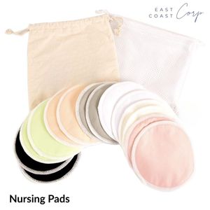 Almohadillas de lactancia de bambú orgánico Almohadillas de lactancia redondas lavables y reutilizables en varios colores para maternidad - Product Image 2