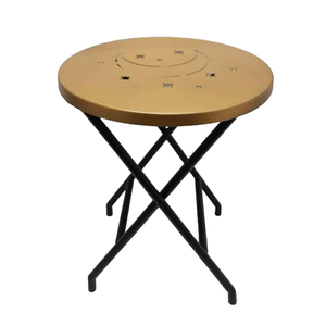 Conception martelée Table d'appoint ronde couleur noire pour la maison salon meubles décoratifs Table basse personnalisée faite à la main - Product Image 3