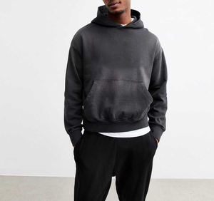 High Quality 100% Cotton Custom Logo Oversize Luxury Designer Boxy Acid Wash Winter <b>Hoodies</b> For <b>Men</b> - Product Image 1