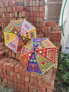 Parapluie Patchwork Miroir Travail Indien Traditionnel Indien Mariage Parasols Indien Parapluie Indien Cadeau D'été Parapluie De Mode - Product Image 3