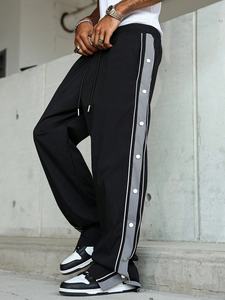 กางเกงวอร์มแนวสตรีทสำหรับผู้ชายกางเกงทรงหลวมแนวฮิปฮอปกระสวยผ้าฝ้าย100% - Product Image 2