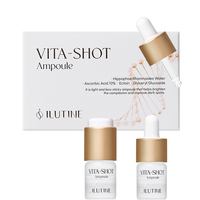 Ampoule éclaircissante et blanchissante ILUTINE, vitamine C stabilisée, acide hyaluronique, glycérine, soin du visage anti-âge, teint uniforme, absorption rapide