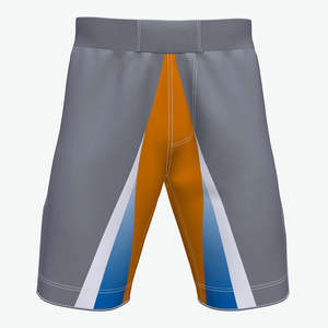 Shorts de sport personnalisés pour hommes, respirants, en polyester, vêtements de sport gris, orange, bleu, imprimés par sublimation, vêtements de basketball - Product Image 1