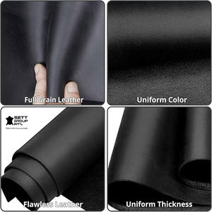 Cuir de vachette noir peau 1.2-1.8mm outillage pleine fleur couture cuir pour chaussures ceintures canapés motif brut outils fabriqués - Product Image 4