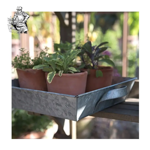 Alta demanda diseñador hecho a mano galvanizado maceta bandeja personalizado acabado jardín decoración hogar fiesta piso mayorista exportador - Product Image 1