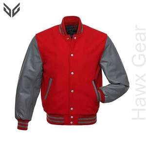 Logo personnalisé Qualité supérieure Veste de mode d'hiver à manches longues Toile Style de rue Manteau Letterman - Product Image 2