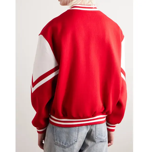 Veste universitaire pour homme, couleurs personnalisées, écologique, grande taille, avec corps en laine et enveloppe en coton pour l'automne - Product Image 4