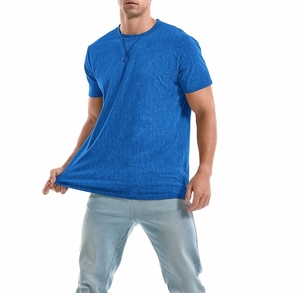 Camiseta corta en blanco con estampado de logotipo OEM, camisetas de algodón con hombros caídos 280GSM, camiseta de gran tamaño para hombre con timbre recortada - Product Image 4