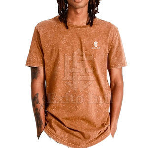 เสื้อยืดผู้ชายสีพื้น ผ้าคอตตอนฟอกสี แห้งเร็ว ระบายอากาศได้ดี ปรับแต่งได้ ใส่สบายในฤดูร้อน ผลิตในประเทศปากีสถาน - Product Image 1