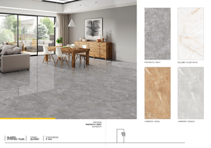 Carreau de porcelaine de conception de luxe de Matt de 600x1200 MM de plancher de finition pour le salon - Product Image 3