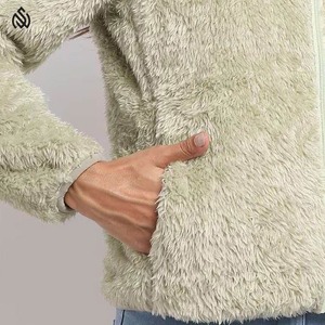 Nuevo diseño de las mujeres Sherpa chaqueta polar al por mayor al aire libre Casual Drop Shoulder transpirable Sherpa Chaquetas - Product Image 5