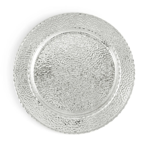 Placa de cargador de plata martillada moderna, diseño elegante redondo para recepción de boda, banquete de fiesta y Decoración de mesa para el hogar - Product Image 4