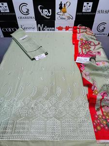 Elegant Style Women's Hot Selling Premium Quality Traditional Summer 3 Piece Lace <b>Beading</b> 100% Cotton Eco-Friendly Dresses - Product Image 3