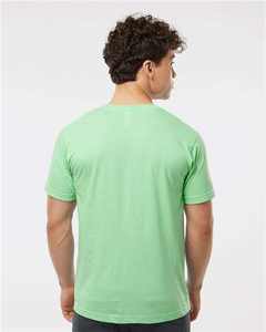 T-shirt unisexe en trois mélanges pour hommes, col en O avec logo personnalisé, impression DTG, vente en gros de t-shirts avec techniques lavées - Product Image 3