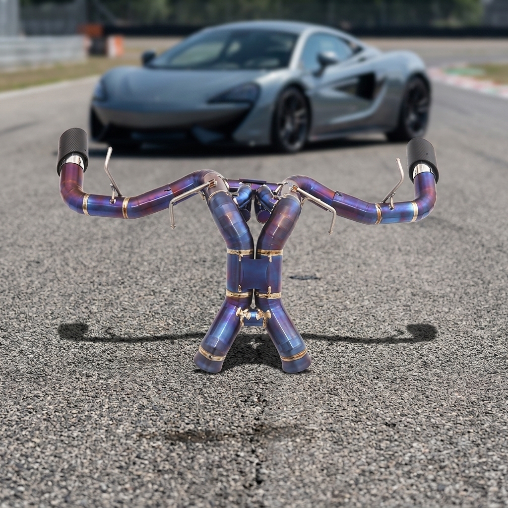 VantaFlow High Quality Luxury Style Titanium Blue Burnt for Catback Exhaust System for McLaren 570S 3.8T 2015-2019