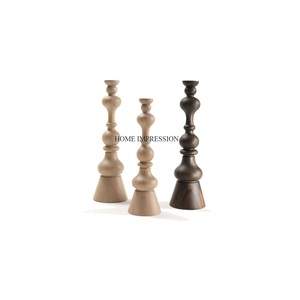 Accents décoratifs de mariage Bougeoir de couleur naturelle en bois Décoration de table Hôtels Bougeoirs de fête pour la vente en gros - Product Image 1