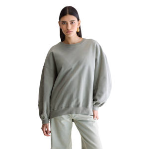 Sudadera Casual de Cuello Redondo, Manga Larga, Corte Holgado, Color Sólido, para Otoño/Invierno, 100% Algodón, Ropa de Mujer, Fabricante - Product Image 1