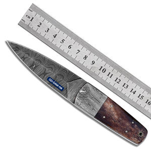 Cuchillo de caza personalizable hecho a mano, hoja de acero damasco de alta calidad, mango de hueso de camello teñido, Funda de cuero de vaca grabada con láser - Product Image 3