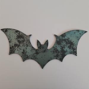 แผ่นเหล็กวินเทจเครื่องประดับค้างคาวใน Patina เสร็จด้วยศิลปะเพื่อเพิ่มสำเนียงตกแต่งฮาโลวีนตามฤดูกาล - Product Image 5