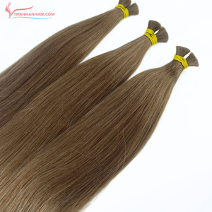 Cheveux colorés de très haute qualité Cheveux humains vietnamiens Couleur naturelle lisse en vrac sans produit chimique - Product Image 4