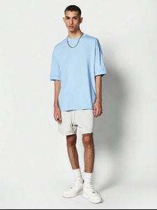 เสื้อยืดคอกลมผ้าฝ้ายเปล่าสำหรับผู้ชายเสื้อโอเวอร์ไซซ์ผ้าคอตตอน100% คอกลมทำจากผ้าฝ้ายแท้ผลิตจากปากีสถาน - Product Image 6