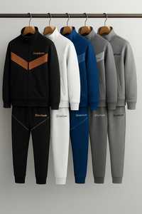 Chándales de hombre personalizados 2025 de diseño | Silverloom marca Full Zip Slim Fit Sportswear | Exportación de calidad Gym Jogger Set - Product Image 6