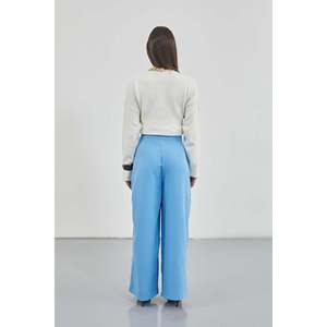 Pantalon décontracté Yuksek Bel - Bleu - Bleu - Product Image 6