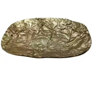 Bandeja de servicio de aluminio y metal moderna Forma redonda acabada en color plateado para restaurante de hotel en casa - Product Image 4