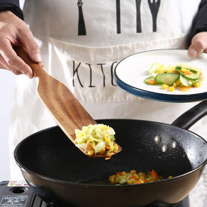 High Quality Natural Wooden Spurtle Set Acacia Wooden Spatula Spoons <b>Utensils</b> for Nonstick Cookware from Vietnam - Product Image 3