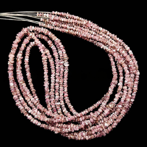 Brins de perles de pépite non coupées en diamant rose naturel 2.5-3.5mm véritables perles de diamant rose brut sans conflit au meilleur prix en gros - Product Image 1